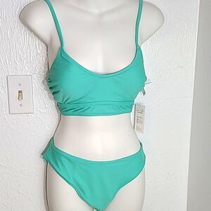 Cupshe Bikini, Light Teal, Size Small,  NWT